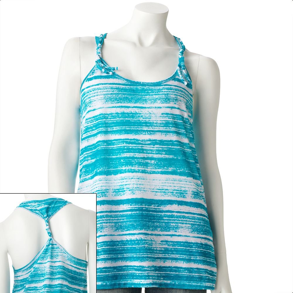 Love on a Hanger Embroidered Floral Tank Top Blue Boho Crop Women’s