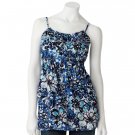 Juniors Teens Blue Floral Ruffled Camisole Top Shirt by SO Sz Extra Large XL $30.00 NEW