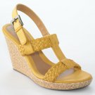 Croft & Barrow Women's Heels Sandals Shoes Size 11 Wedge Style Open Toe AMBER NEW