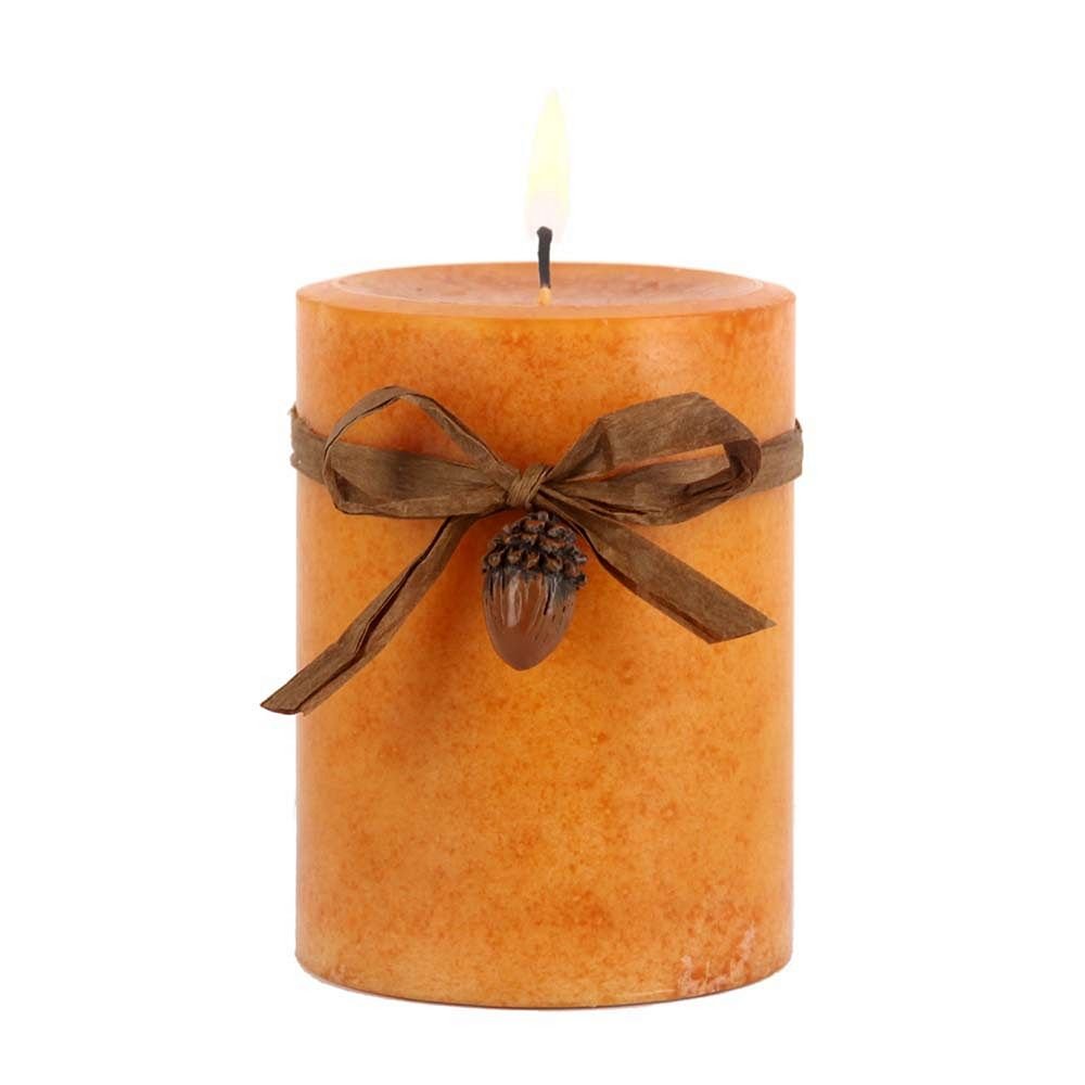 SONOMA Toasted Hazelnut 3" x 4" Pillar Candle Lot of 2 Gold Color NEW