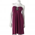 Candies Size Extra Small or XS Embellished Tube Style Dress Solid Amaranth NEW $58.00