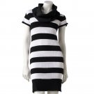 Juniors Black White Stripe Sweater Dress Sz Medium Derek Heart Sweaterdress NEW $44