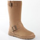 NEW Junior's Boots Midcalf TAN Boots Buckle Sides Size 8 by SO $70 NEW