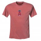 Adult Unisex Los Angeles Angels Tee or T-Shirt by Majestic Retro Look Red Size Large NEW