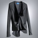 Womens Gray Chiffon Ribbed Cardigan Sweater by Vera Wang Size Petite Medium or PM $48 NEW