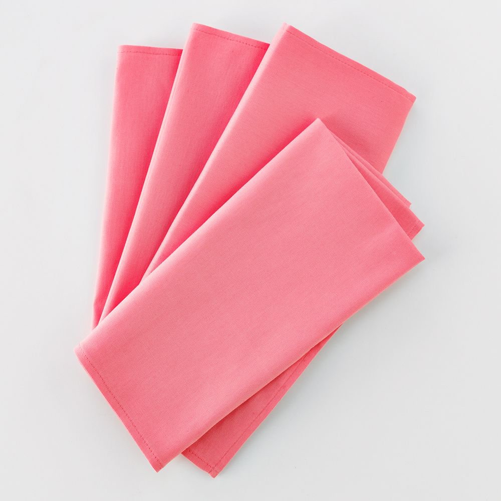 4 Pack PINK Cotton Table Napkins 19 x 19 Machine Wash 20 NEW