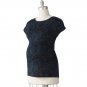 NEW Womens Maternity Brushstroke Tunic Top or Shirt Sz XL Extra Large Black Blue NEW $40