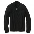 Mens Solid Cardigan Mock Neck Sweater Black Apt 9 Small S $70 NEW
