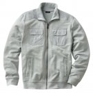 Apt 9 Slubbed Track Athletic Jacket Mens Zip Front Jacket Sz Extra Large or XL Gray $70 NEW