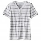 Helix Striped Slubbed Henley T-Shirt Tee White XL XLarge Young Mens NEW $38