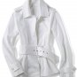 Womens BLACK Trench Style Jacket by Spiegel Sz 8P $84 NEW