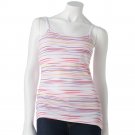 SO Juniors Cami Camisole White Pink Heather Stripes Medium or MTeens Girls $14.00 NEW