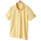 NEW Mens Extra Large or XL Yellow Sonoma Solid Pique Polo Shirt Top Mens Polo NEW $30