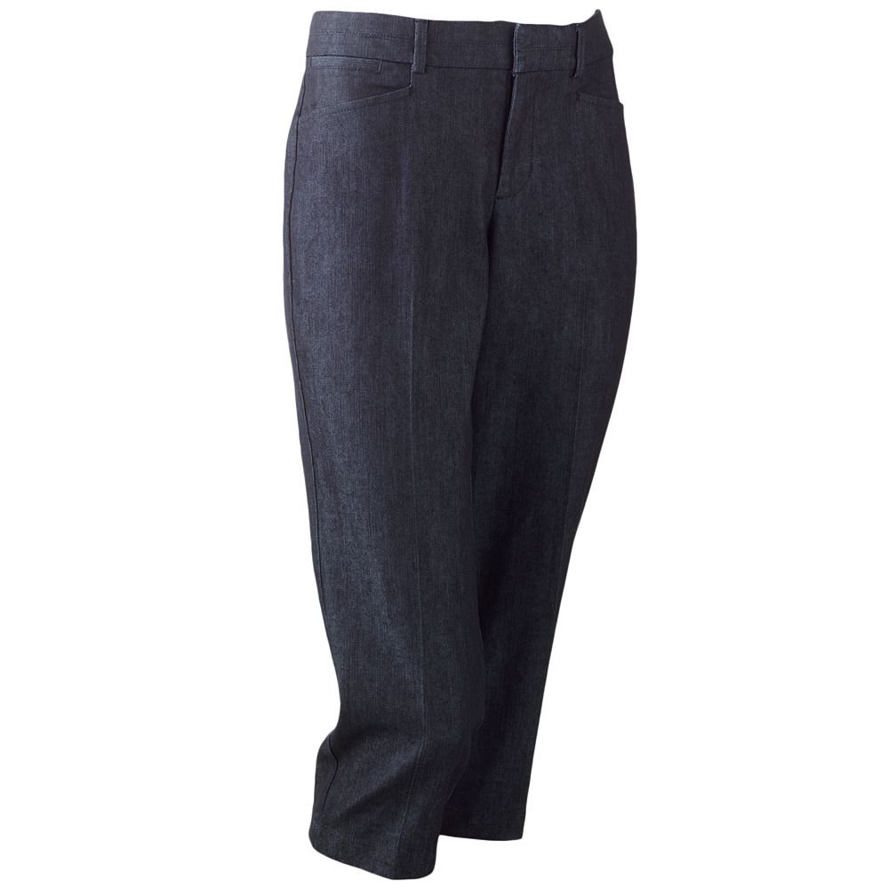 NEW Size 4 Womens Truly Slimming Sure Fit Denim Capris by Dockers NEW $48.00