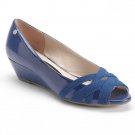 Dana Buchman Blue Size 8 Women Peep-Toe Wedges Wedge Shoes $69.99