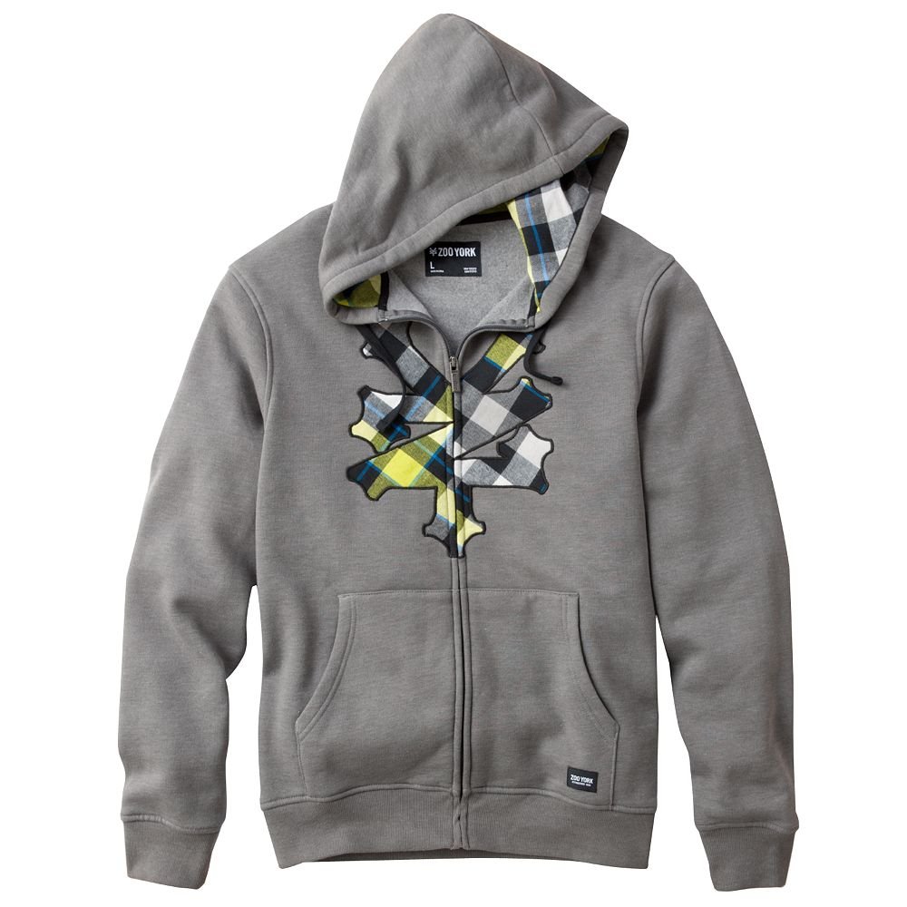 NEW Mens 2XL or XXL Gray Zoo York Mercury Cracker Jack Hoodie Hooded