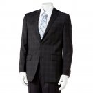 Mens Marc Anthony Slim-Fit Windowpane Wool Blazer Sports Coat Suit Jacket Sz 44 Short NEW