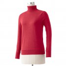 Womens RED SONOMA Ribbed Turtleneck Sweater Size Medium or M $30 NEW