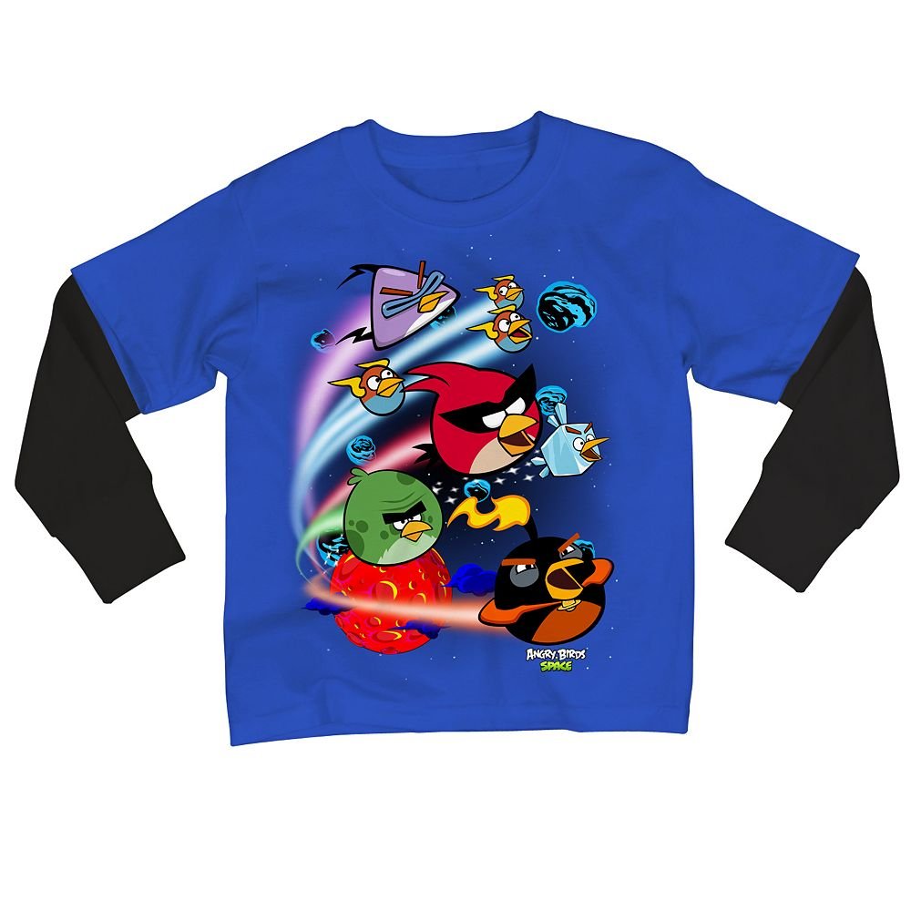 Download NEW Boys Angry Bird Space Mock-Layer Tee Long Sleeves $24 ...