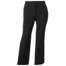 NEW Womens Plus 20W Short Black Sag Harbor Waist Solution Straight-Leg Pants $48