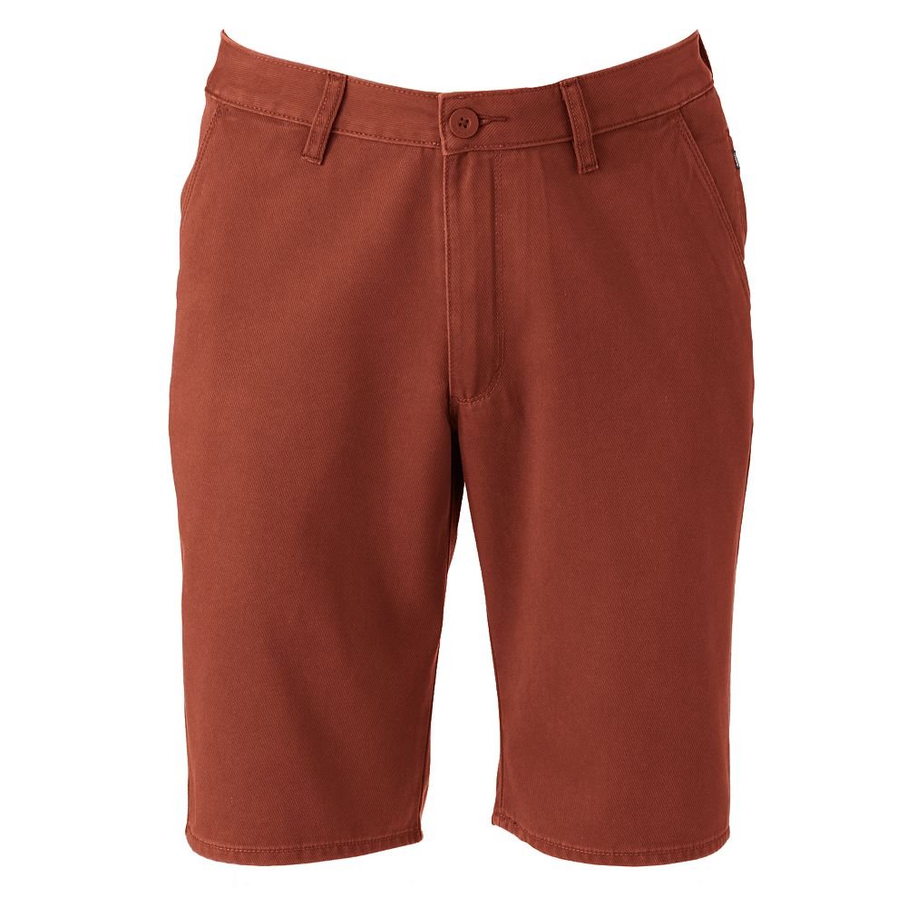 Mens Sz. 32 Rust Brown Communo Chino Shorts by Vans 50 NEW