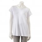Womens White Crochet Trim Top or Shirt by Dana Buchman Medium M NEW $40