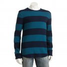 Mens 2XL SONOMA Navy Blue Striped Thermal Tee for Men NEW $32