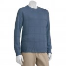 NEW 2XL or XXL Blue Mens Windowpane Pullover Solid Sweater by Arrow $60