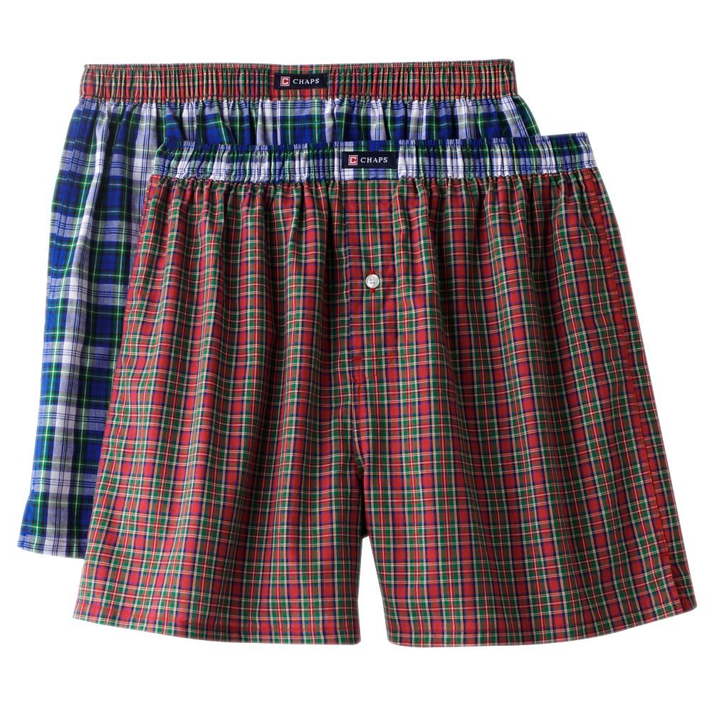 Size Small Chaps 2 Pack 2 Pairs Boxer Shorts Plaid Woven Boxers $28