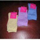 Womens Socks Xhilaration Sparkle Crew Socks Lot of 3 Gold Blue Purple NEW