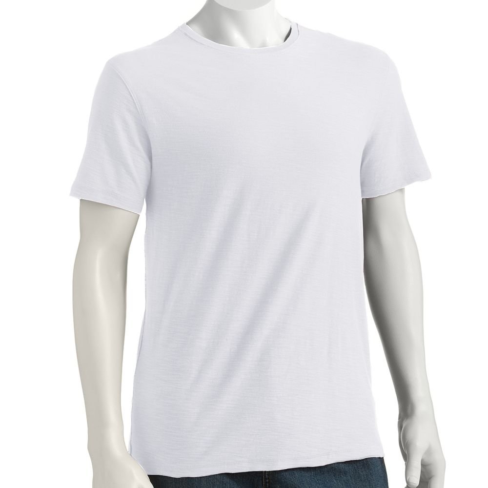 Helix Slubbed Solid White T-Shirt Tee White Sz Medium or M Young Mens NEW