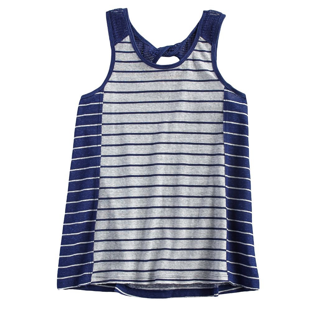 NEW Girls Striped Tank Top by UnionBay BLUE Size XL Extra Large 14 $28