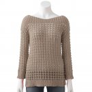 NEW Womens L or Large Textured Open Work Sweater by Apt. 9 $50