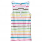 NEW Girls Striped Henley Tank Top by SO White Size XL or 16