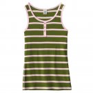 NEW Girls Striped Henley Tank Top by SO Green Size XL or 16