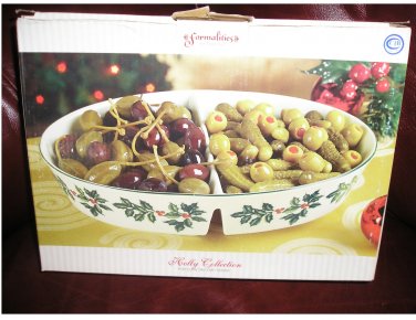 Formalities Baum Brothers Holly Collection 2-Part Server NEW Retired