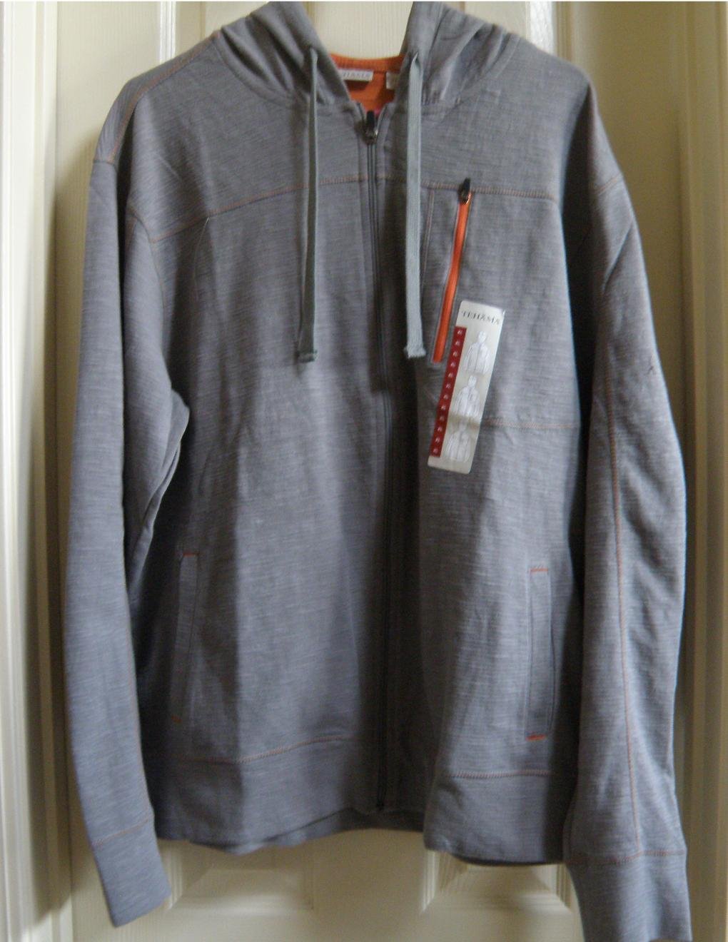 Mens Tehama Hoodie Hooded Jacket in Gray Size Extra Large XL NEW $68
