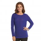 Chaps XL Extra Large Womens Boatneck Raglan Sweater Solid Deep Purple NEW