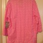 Womens Size Medium Pink Sequin Embellished Floral Tunic Top by White Stag NEW