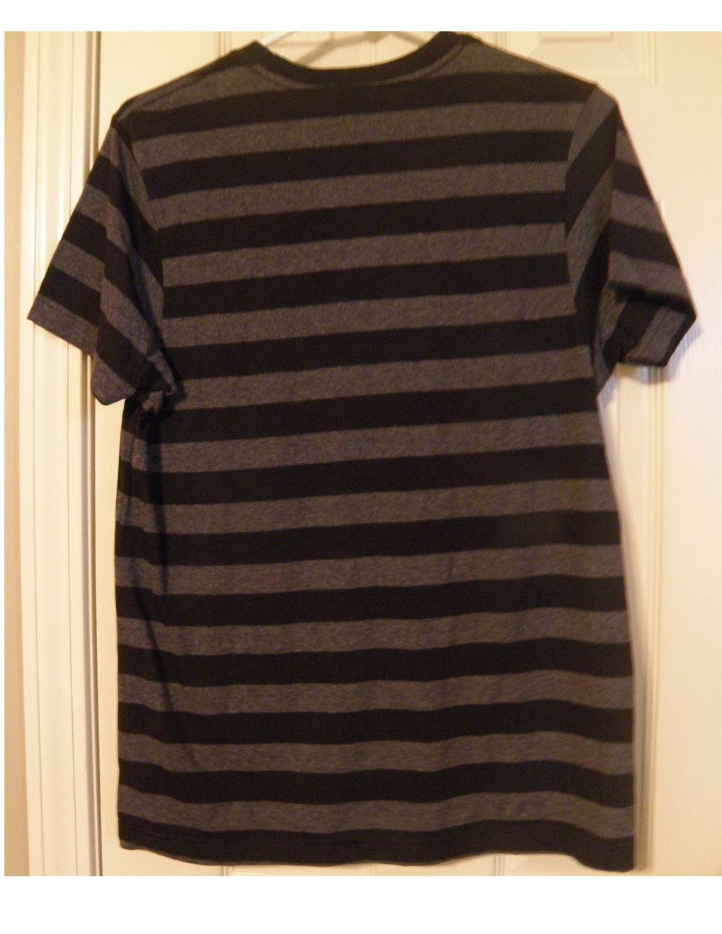 mens black striped t shirt