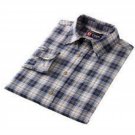 Mens Oxford Style Long Sleeve Shirt Button Down Blue Plaid Medium Chaps  NEW