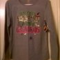 NEW Gray Happy Halloween Womens Long Sleeve Tee Shirt Medium 8/10