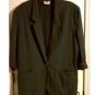 VINTAGE Oversized Hunter Green Solid Blazer 1 Button Sz Large Roll Paisley Sleeves STAR CLOTHING