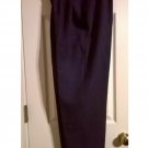 Vintage Womens Slacks Pants 6 Petite Navy Blue Bentley Brand Elastic Waist Pleated