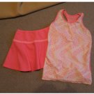Girls Size XL & Large C9 by Champion Skort + Racerback Tank Outfit PINK EUC