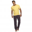 Croft & Barrow Mens Size Medium or M Flannel Gray Plaid Sleep Lounge Pants NEW $24