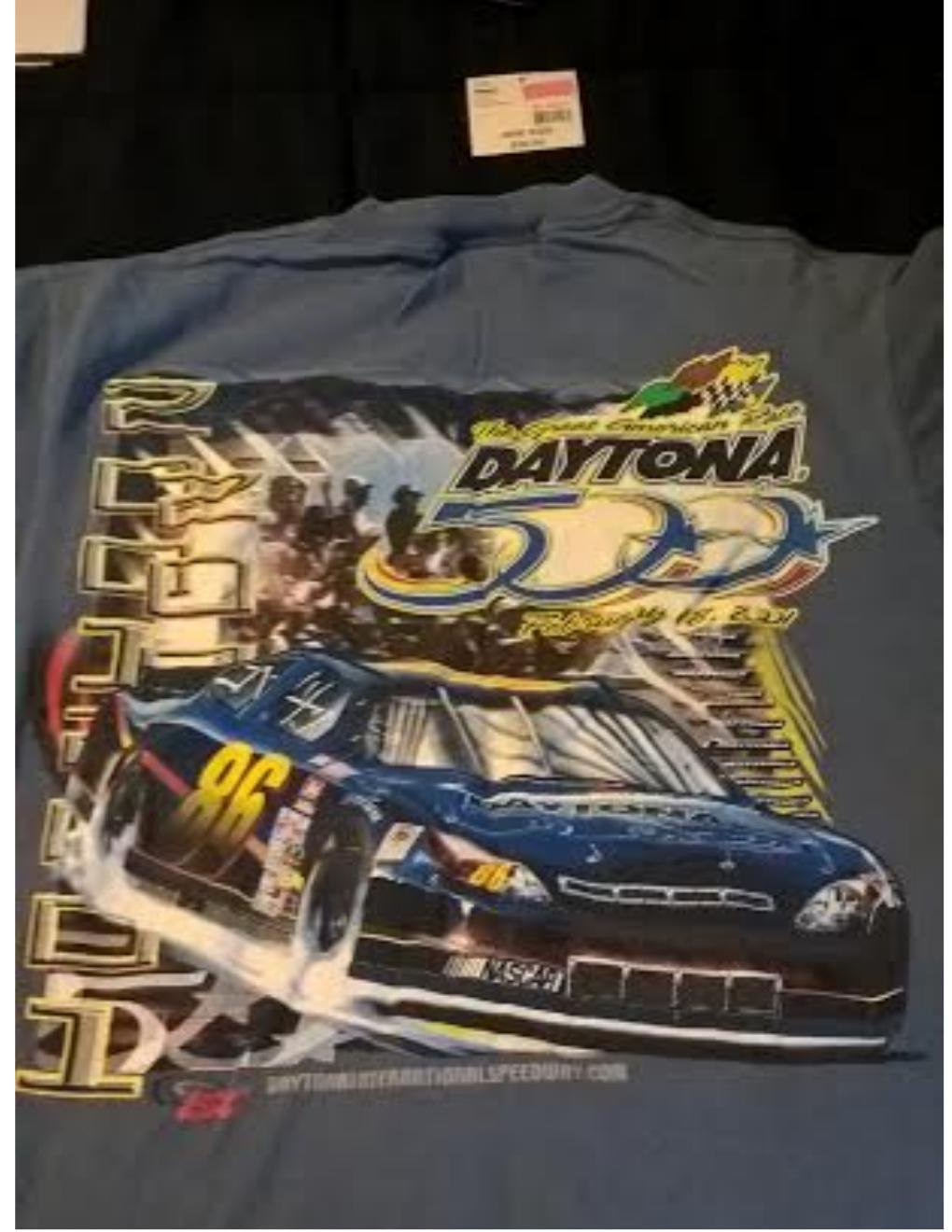 RARE Vintage 2001 Daytona 500 T-Shirt 2 Sided Official NASCAR Tee Medium