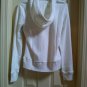 Aeropostale White Pop-Over Notched Neck Hoodie Hooded Jacket Pockets Juniors Medium NEW