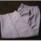 BRIGGS New York Light Blue Cropped Pants Capris Pull On Elastic Waist Poly Blend Size 8