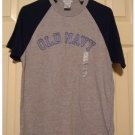 Old Navy Vintage Fit Baseball Tee T-Shirt T Shirt Gray Navy Blue Mens Medium NEW